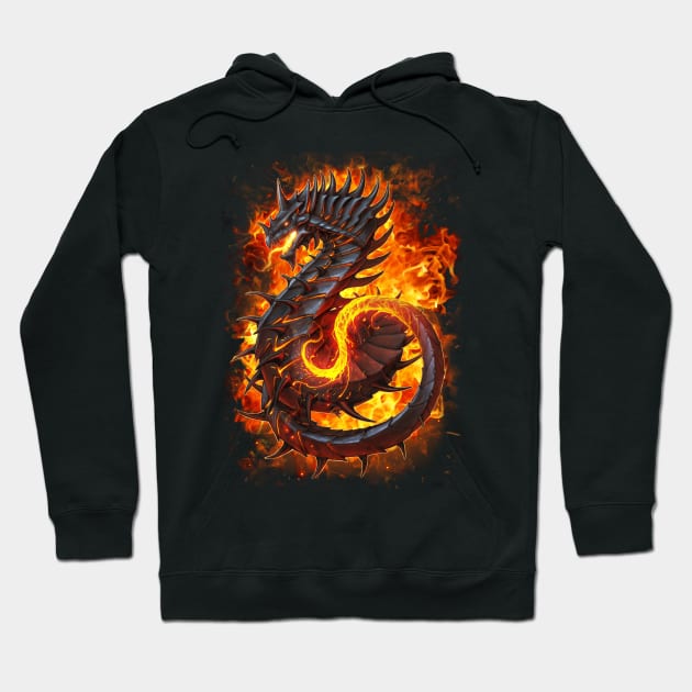 Fire Dragon Alt. Flames Hoodie by chriskar